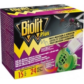 Biolit Plus Elektrický odparovač s koncentrovanou náplňou na muchy, komáre 1 kus