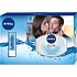 Nivea Labello Hydro Care hydratačný balzam na pery 4,8 g + Soft svieži hydratačný krém 250 ml, pre ženy kozmetická sada