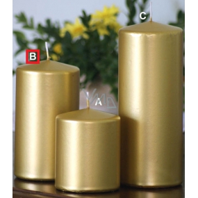 Lima Metal Serie sviečka zlatá valec 80 x 150 mm 1 kus