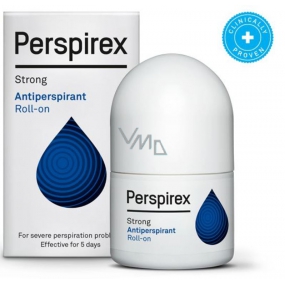 Perspirex Strong guľôčkový antiperspirant bez vône roll-on unisex 3-5 dní účinok 20 ml
