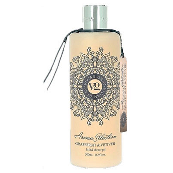 Vivian Gray Aroma Selection Grapefruit & Vetiver 2v1 Luxusný sprchový gél a pena do kúpeľa 500 ml