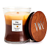 WoodWick Trilogy Cafe Sweets - Sladkosti ku káve vonná sviečka s dreveným knôtom a viečkom sklo veľká 609,5 g