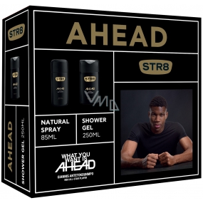 Str8 Ahead parfumovaný deodorant sklo pre mužov 85 ml + sprchový gél 250 ml, kozmetická sada