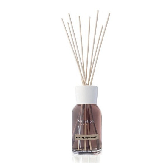 Millefiori Milano Natural Incense & Blond Woods - Kadidlo a Svetlé drevá Difuzér 250 ml + 8 stebiel v dĺžke 30 cm do stredne veľkých priestorov vydrží min. 3 mesiace