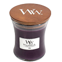 WoodWick Fig - Figová vonná sviečka s dreveným knôtom a viečkom sklo stredná 275 g
