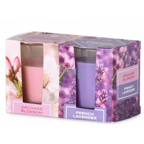 Emóciám Orchard Blossom & French Lavender vonná sviečka sklo 52 x 65 mm 2 kusy v krabičke