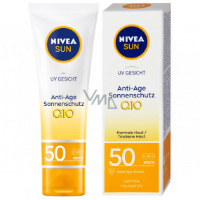 Nivea Sun Q10 Anti-age OF 50 pleťový krém na opaľovanie proti vráskam 50 ml