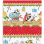 Zöwie Darčekový baliaci papier 70 x 200 cm Bambini červený - hroch, mačka, žirafa