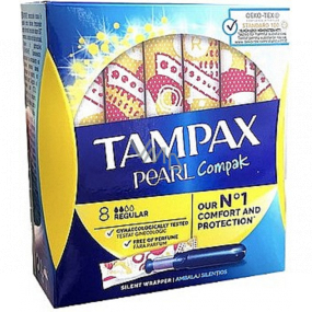Tampax Compak Pearl Regular dámske tampóny s aplikátorom 8 ks