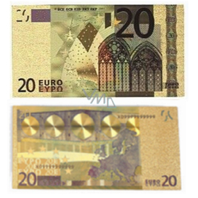 Talisman Zlatá plastová bankovka 20 EUR