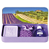 Esprit Provence Levanduľové toaletné mydlo 60 g + vonné vrecko + esenciálny olej 12 ml + plechová škatuľka, kozmetická sada pre ženy