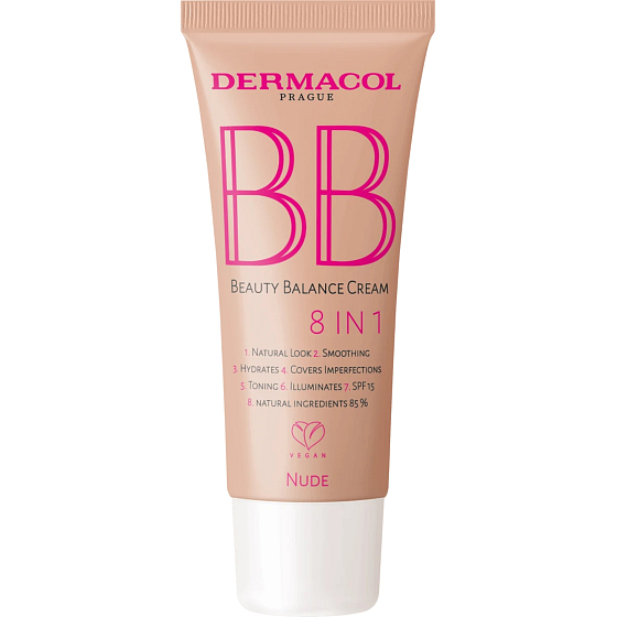 Dermacol BB Beauty Balance Cream 8v1 tónovaný hydratačný krém 02 Nude 30 ml