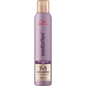Wellaflex Style & Nourish 7v1 pena na vlasy, fixácia 2, 200 ml