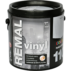 REMAL Vinyl Color mat umývateľná farba na stenu, 110 holubia šedá, 3,2 kg