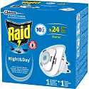 Raid Night & Day elektrický odparovač proti komárom a muchám 1 strojček, 1 náplň