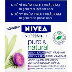 Nivea Visage Pure & Natural nočný krém proti vráskam 50 ml