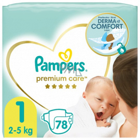 Pampers Premium Care 1 Newborn 2-5 kg plienkové nohavičky 78 kusov