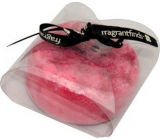 Fragrant Finds Massage Sponge Soap Glycerínové mydlo masážne s hubkou naplnenou vôňou parfumu čerstvých malín vo farbe vínovej 200 g