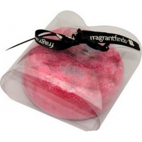 Fragrant Finds Massage Sponge Soap Glycerínové mydlo masážne s hubou naplnenou vôňou parfumu čerstvých malín vo farbe vínovej 200 g