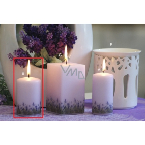 Lima Lavender vonná sviečka svetlo fialová valec 60 x 90 mm 1 kus