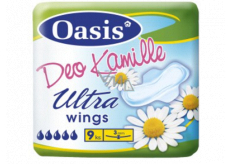 Oasis Ultra Wings Deo Kamille ultra tenké parfumované hygienické vložky s krídelkami 9 kusov