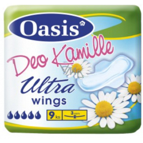 Oasis Ultra Wings Deo Kamille ultra tenké parfumované hygienické vložky s krídelkami 9 kusov