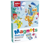 Apli Edukačná hra s magnetmi - Mapa sveta 40 magnetov vek 3+