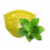 Rúška 3 vrstvová ochranná zdravotné jednorazová, žltá s vôňou citrónu 1 kus