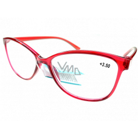 Berkeley Čítacie dioptrické okuliare +3,5 plast červené 1 kus MC2191