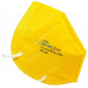 Bari Medical Respirátor chránič zubov 5-vrstvová maska FFP2 žltá 1 kus