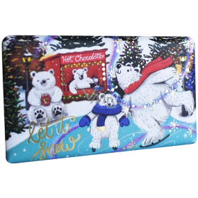 Anglické mydlo Polar Bear - Lilac, Ylang Ylang & Rose Christmas prírodné parfumované toaletné mydlo s bambuckým maslom 190 g