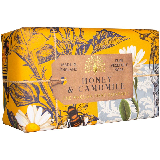 Anglické mydlo Honey & Chamomile prírodné parfumované toaletné mydlo s bambuckým maslom 190 g