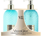 Vivian Gray Jasmine and Patchouli luxusné tekuté mydlo s dávkovačom 300 ml + luxusný krém na ruky s dávkovačom 300 ml, kozmetická súprava
