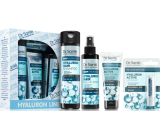 Dr. Santé Hyaluron Hair Deep Hydration šampón pre suché, matné a lámavé vlasy 250 ml + sprej na vlasy pre suché, matné a lámavé vlasy 150 ml + krém na ruky 75 ml + balzam na pery s kyselinou hyalurónovou 3,6 g, kozmetická sada pre ženy