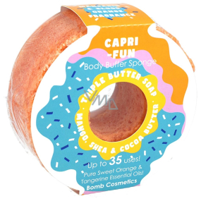 Bomb Cosmetics CapriFun Donut prírodná sprchová masážna hubka do kúpeľa s vôňou 165 g