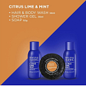 Baylis & Harding Auto Citrus, limetka a mäta sprchový gél 30 ml + umývací gél na telo a vlasy 30 ml + tuhé mydlo 50 g, kozmetická sada pre mužov