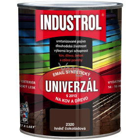 Industrol S2013 Univerzál lesk vrchní barva na kov a dřevo 2430 Hněď čokoládová 0,75 l