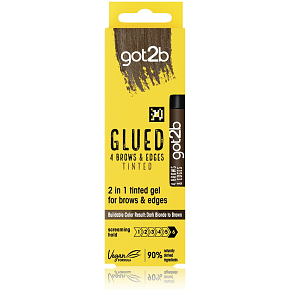 got2b Glued Brows & Edges Tinted farebný gél na obočie a "baby" vlásky 2 v 1 Hnedý 16ml