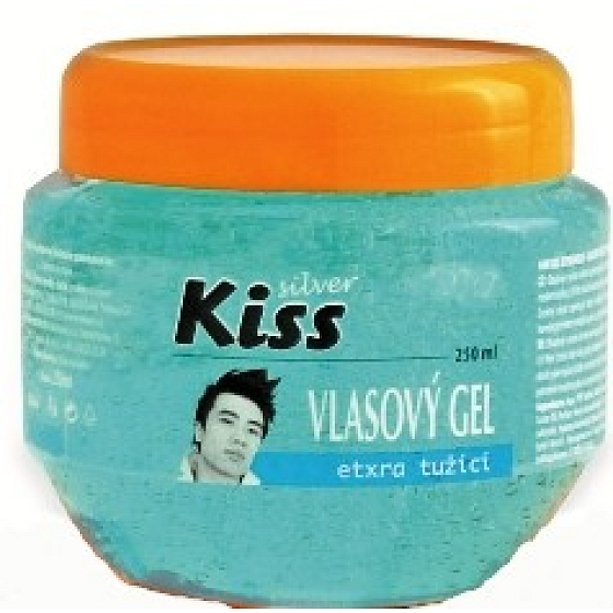 Mika Kiss Silver extra silno tužiaci vlasový gél 400 ml