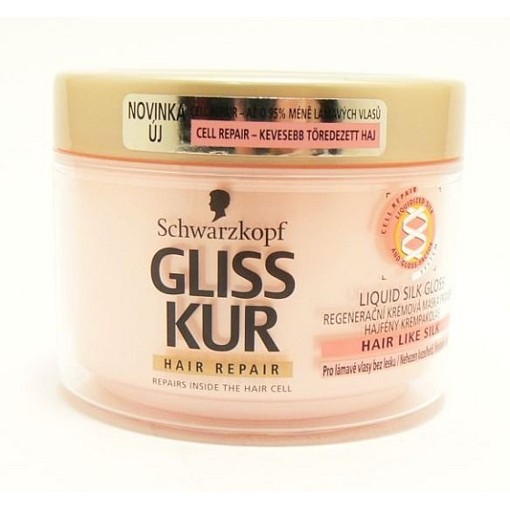 Gliss Kur Liquid Silk Gloss pre lesk vlasová krémová maska 200 ml