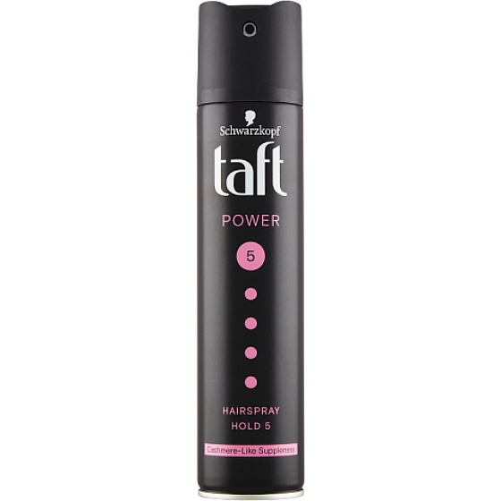 Taft Power Cashmere, lak na vlasy mega silná fixácia, sila fixácie 5, 250 ml