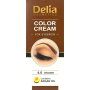 Delia Cosmetics Color Cream farbiaci krém na obočie s arganovým olejom 4.0 Brown 15 ml + 15 ml