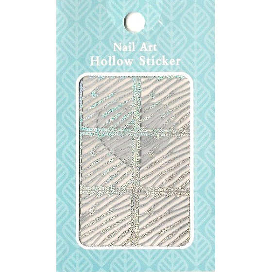 Nail Accessory Hollow Sticker šablónky na nechty multifarebné čiary 1 aršík 129