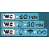 Nekupto Darčeky s humorom Ceduľka plechová WC 23 x 12 cm