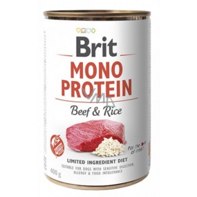 Brit Mono Protein Hovädzie s ryžou kompletné krmivo pre psov 400 g