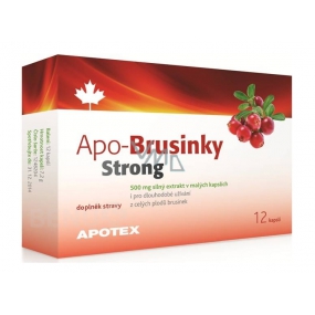 Apotex Apo-Brusnice Strong silný extrakt z celých plodov, doplnok stravy 500 mg 12 kapslí