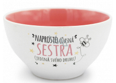 Nekupto Darčekové centrum Keramická miska Úžasná sestra 13 x 6,5 cm