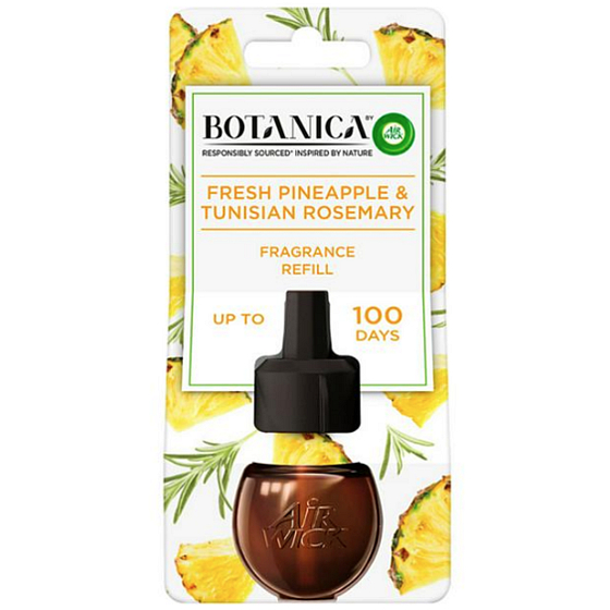 Air Wick Botanica Čerstvý ananás a tuniský rozmarín elektrický osviežovač vzduchu náhradná náplň 19 ml