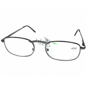 Berkeley Čítacie dioptrické okuliare +4,0 šedej kov 1 kus MC2005