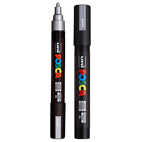 Posca Univerzálny akrylový popisovač 1,8 - 2,5 mm Silver PC-5M